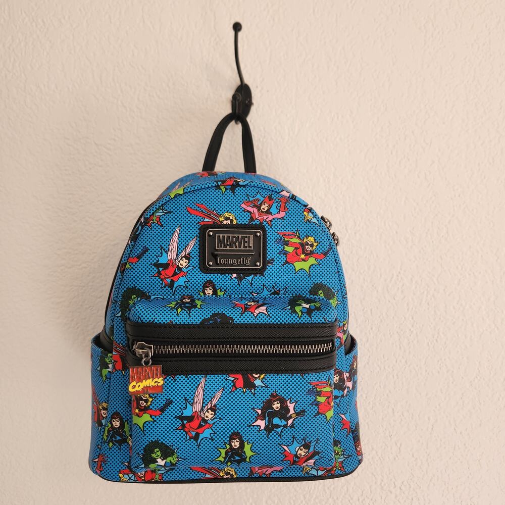 Loungefly Exclusive Women of Marvel Mini Backpack Shoulder‎ Bag Hardtag NWT